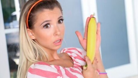 Pretty miniature hottie Kenzie Reeves impaled by a long penis