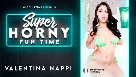 Awesome brunette doll with big boobs Valentina Nappi takes her toy